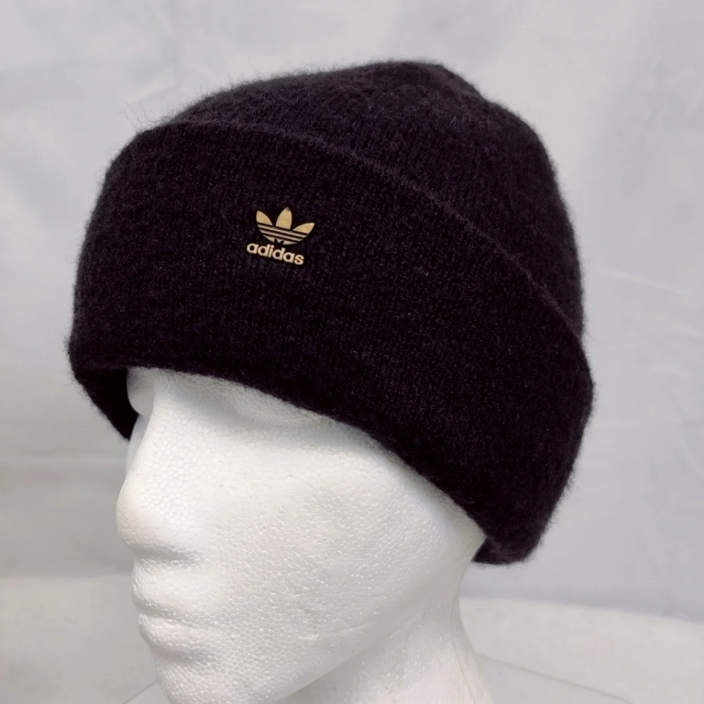Adidas Beanie Hat Black w/ Metal Logo